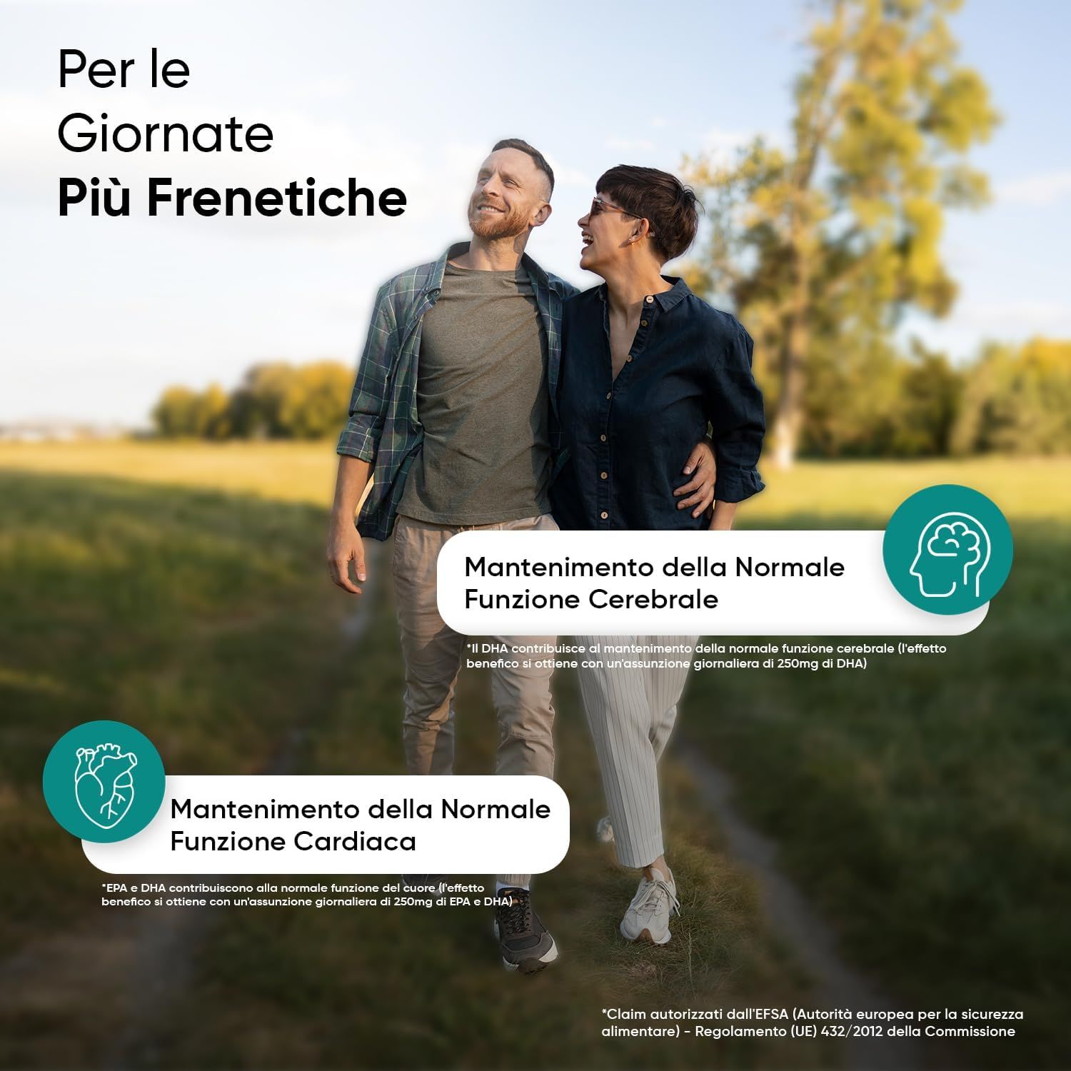 Informazioni nutrizionali. Testo: Olio di pesce, Omega 3, EPA, DHA. 2 softgel, 120 porzioni. Acqua.