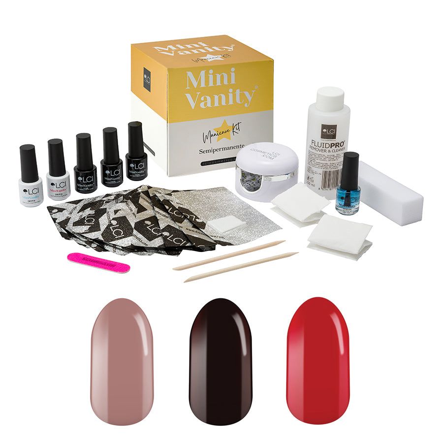 LCI Cosmetics - Kit Portatile MINI VANITY Semipermanente e manicure  LCI - 3 Colori - CHANEL