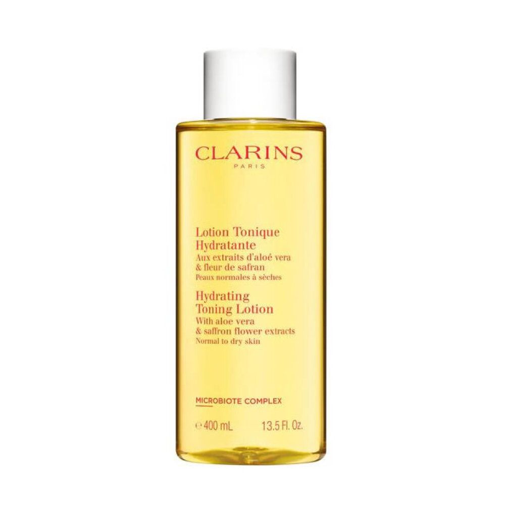 Clarins Lozione Tonica Idratante 400 ml – Aloe Vera e Fico biologici, senza alcol, vegano