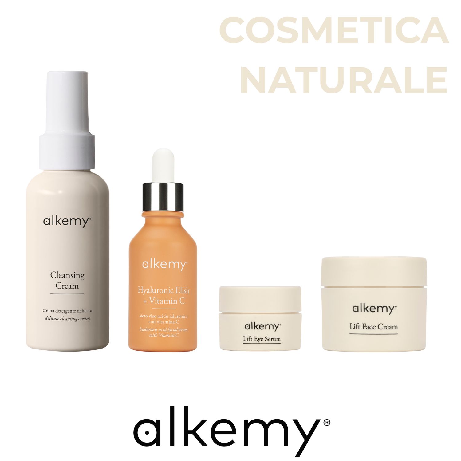 Alkemy Crema Viso Antirughe con Collagene e Acido Ialuronico, azione Antietà con effetto Lifting