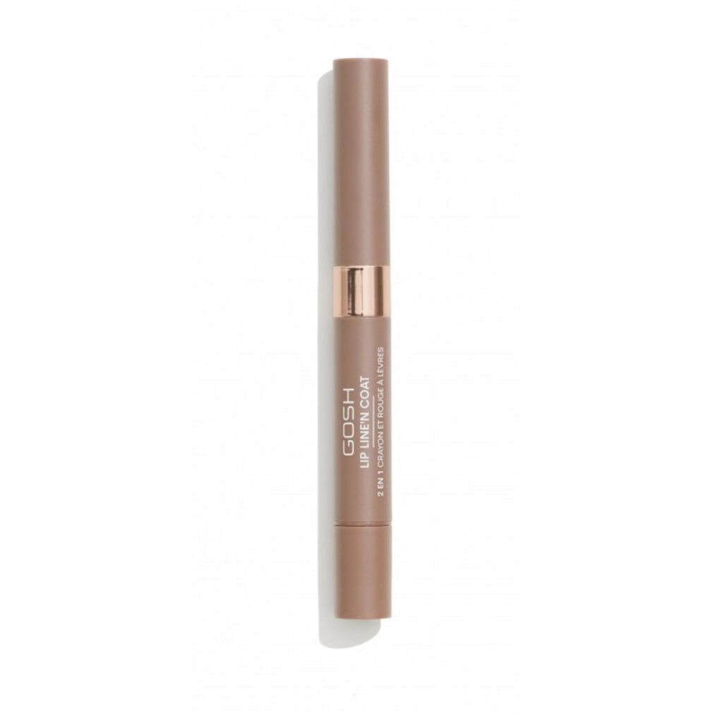 GOSH Lip Glaze in flacone di vetro scuro con applicatore argentato.