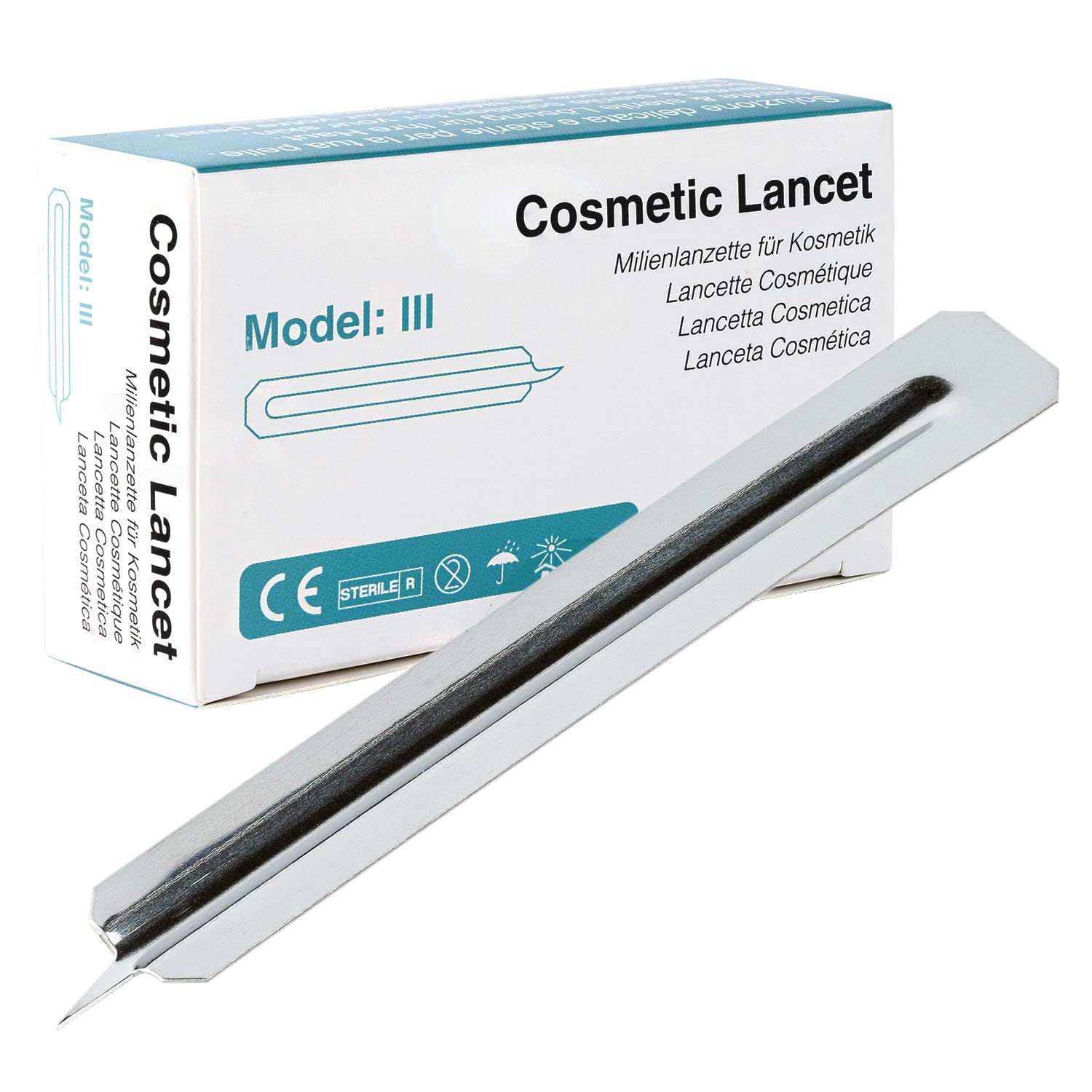 100 lancette per milia - Lancette sterili cosmetiche - Rimuovi brufoli