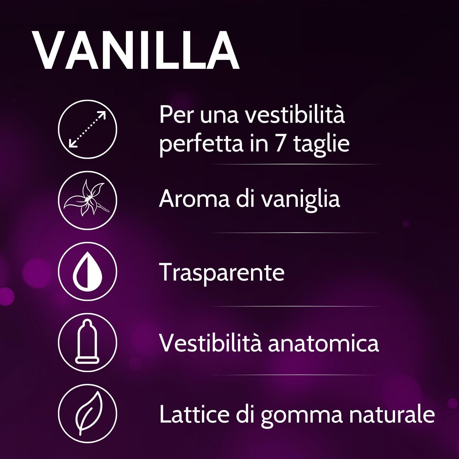 Vibratissimo Vanilla: vestibilità anatomica, lattice naturale, 7 taglie.