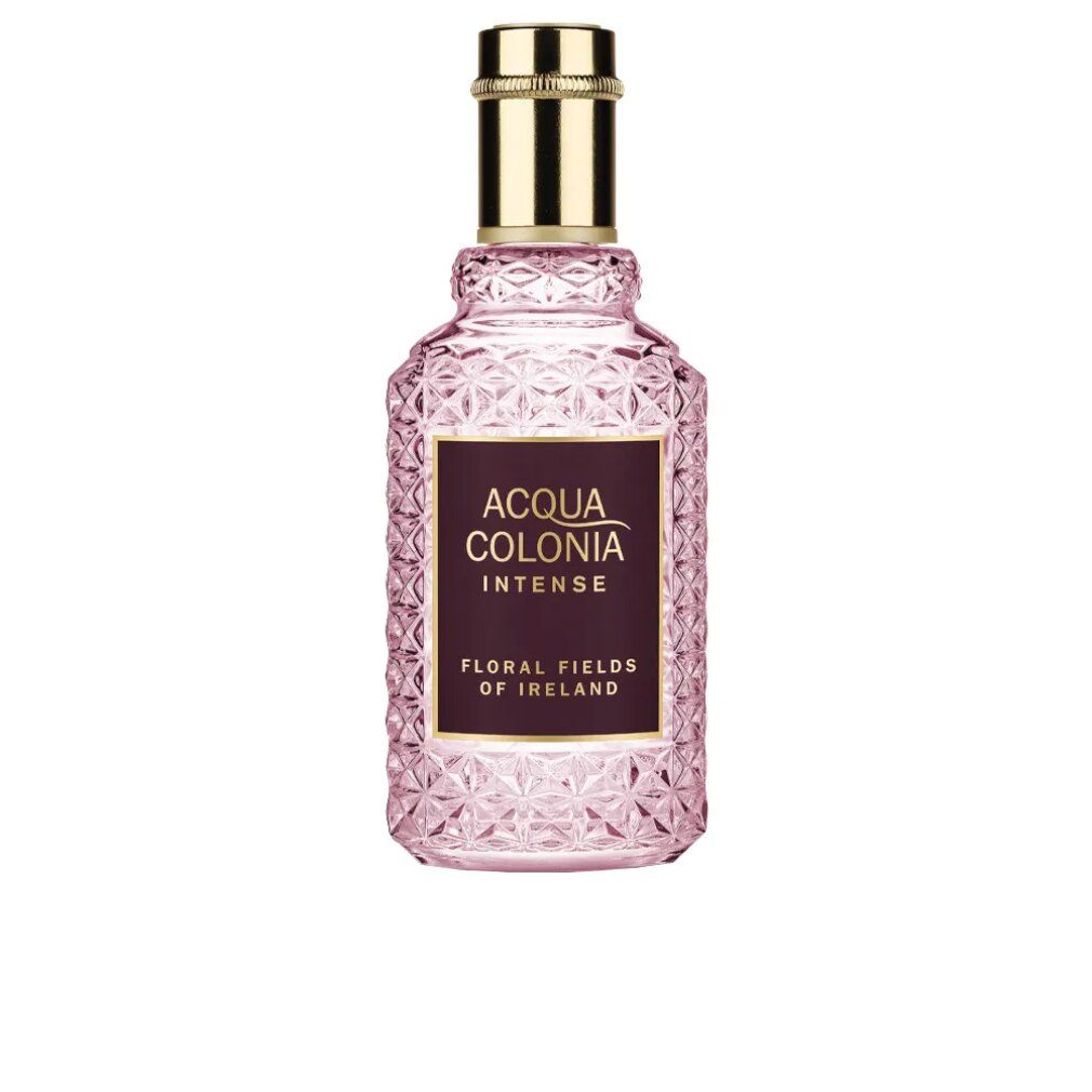 Flacone rosa con tappo dorato. Scritta: Acqua Colonia Intense Floral Fields Of Ireland.