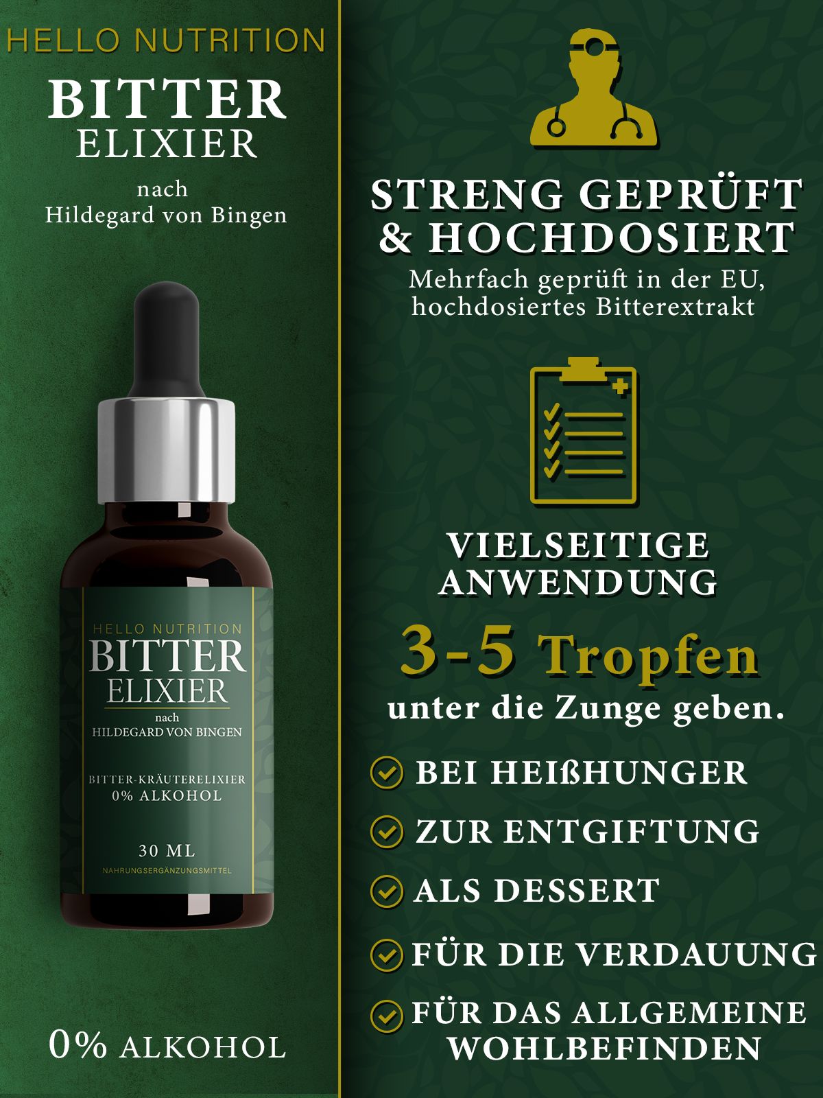 Hello Nutrition® Bitter Elixir Gocce