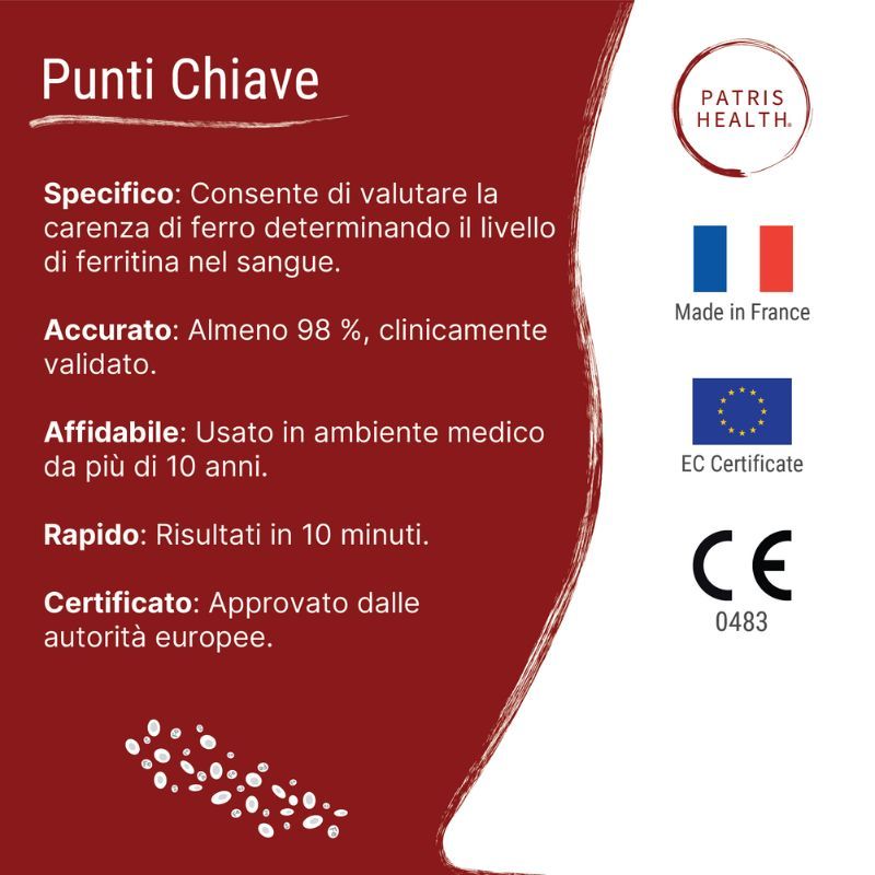 Test per la Carenza di Ferro Patris Health®