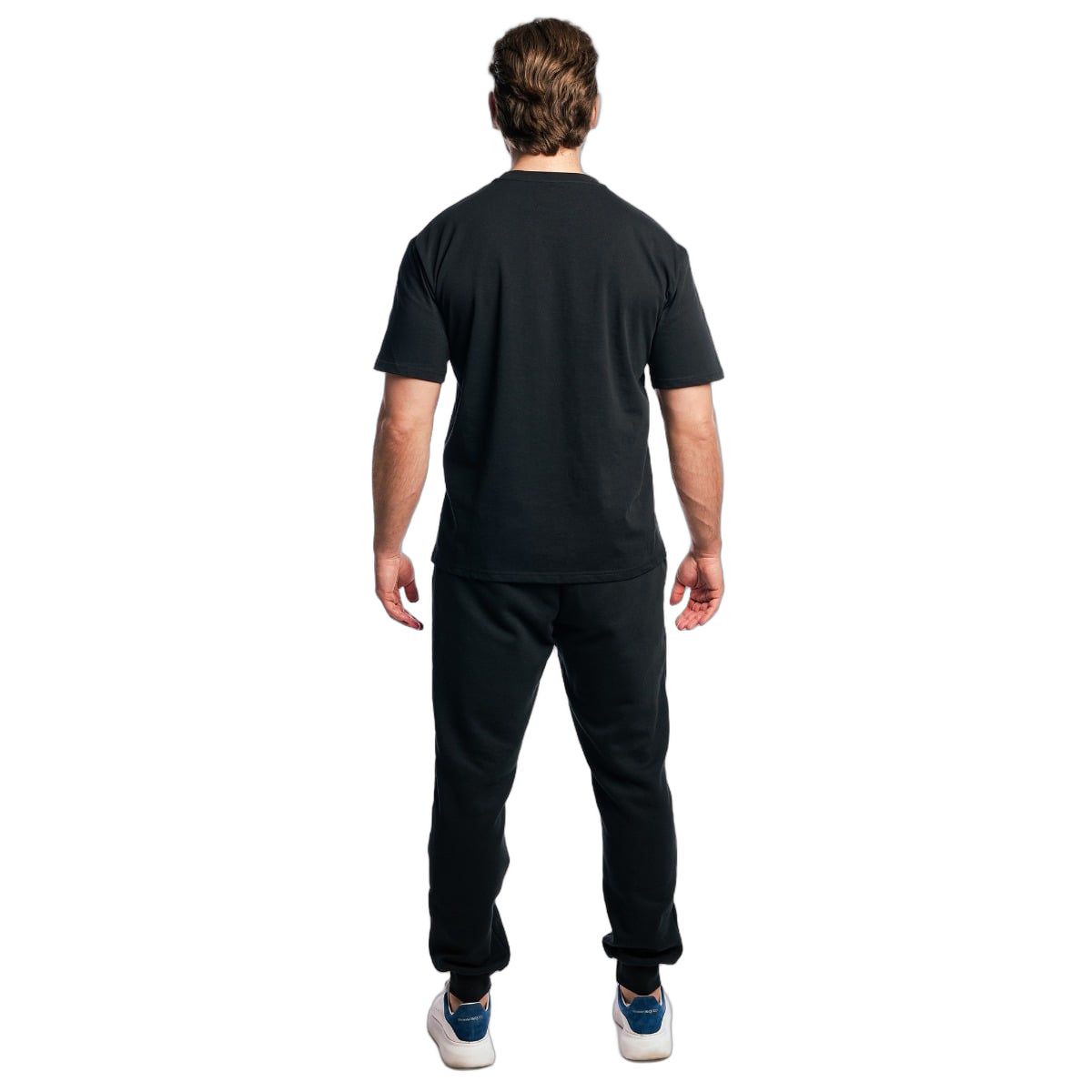 GymBeam T-shirt uomo oversize in cotone con manica corta Gym Therapy Black