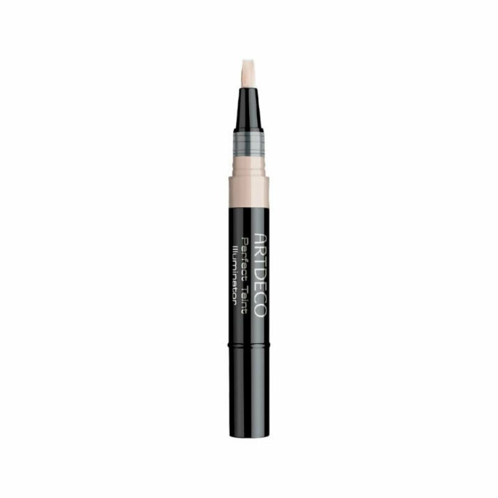 Artdeco Perfect Teint Illuminator. Penna nera con liquido rosa e applicatore. Nome del prodotto e marchio visibili.