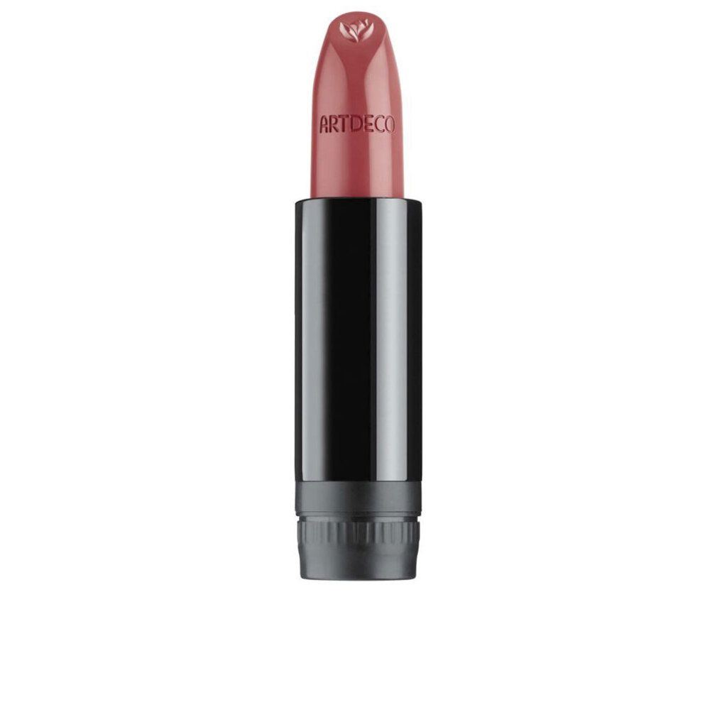 Ricarica rossetto. Tonalità rosa. Astuccio nero con scritta Artdeco. Punta del rossetto aperta.