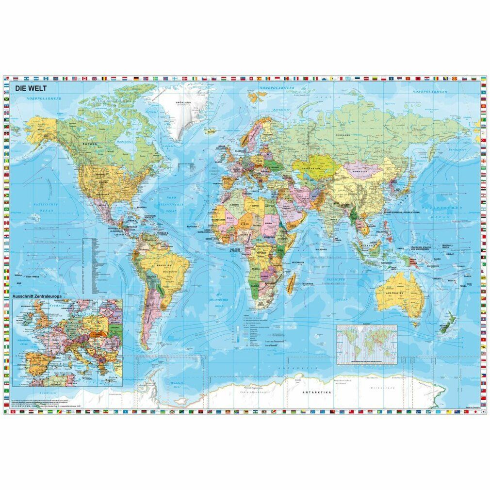 schmidt Puzzle Mappa del mondo politico 1500 pezzi