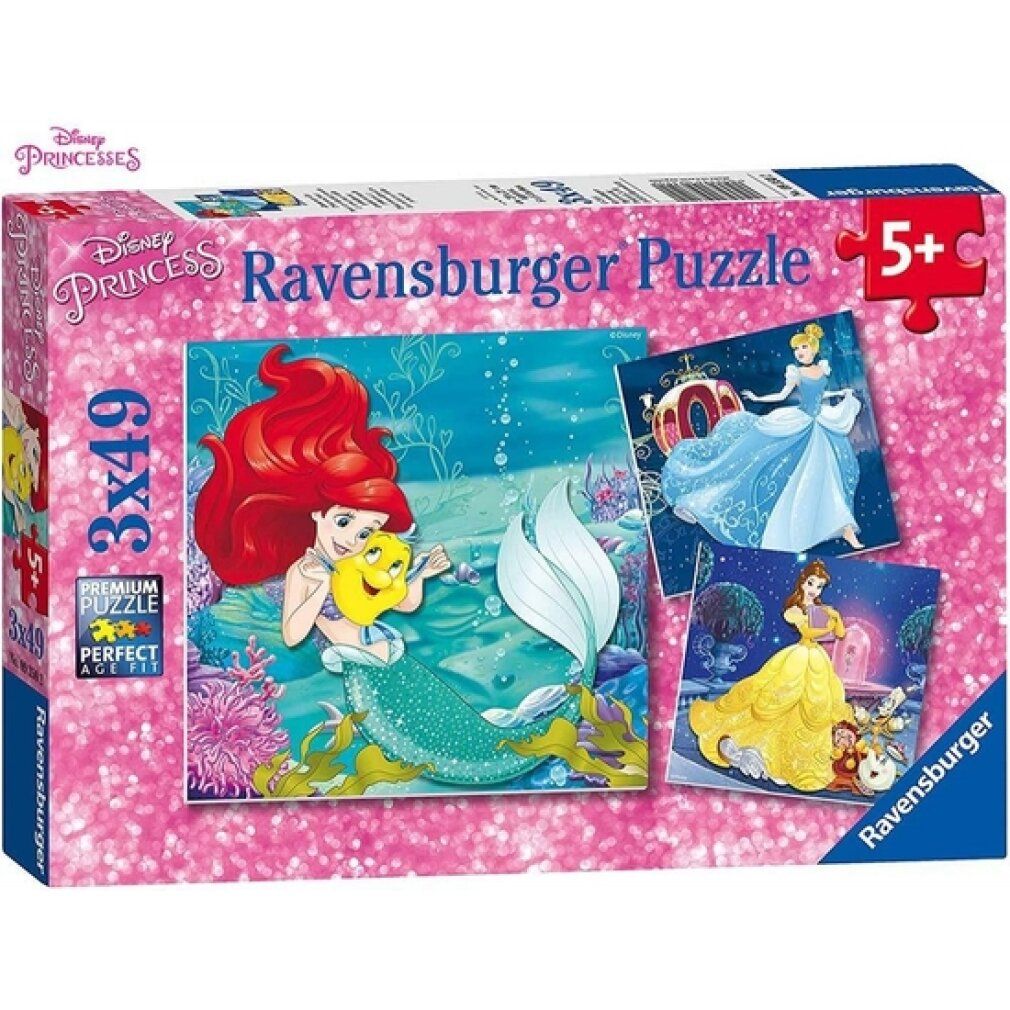 Puzzle ravensburger Principesse Disney: l'avventura 3x49 pezzi