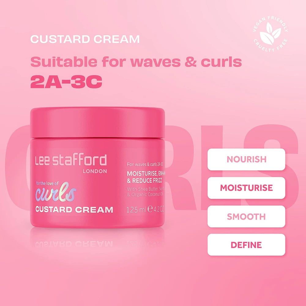 Lee Stafford Curls Custard Cream, adatto per onde e ricci 2A-3C.