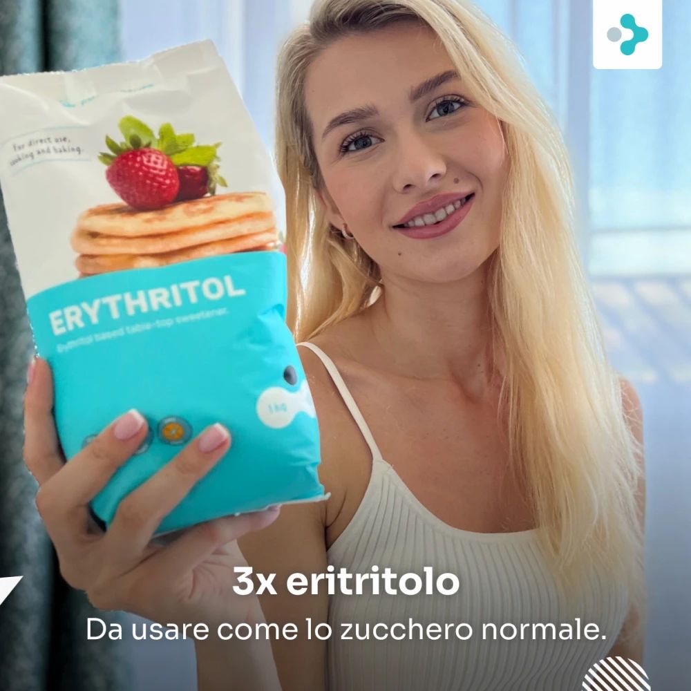 FutuNatura Eritritolo 1000g. Per chi segue diete KETO, PALEO e LCHF.
