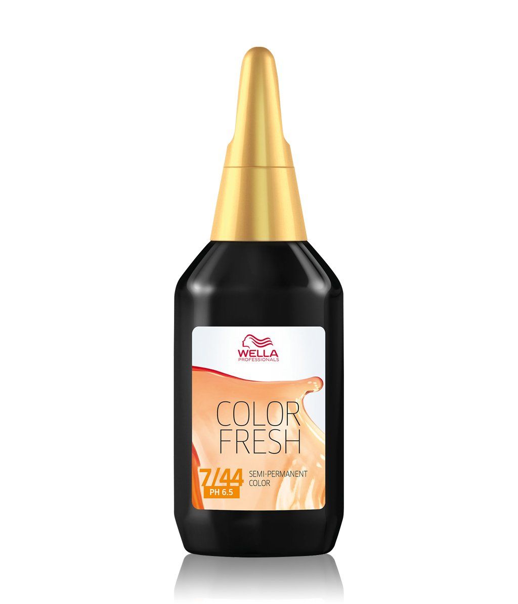 Wella Color Fresh 75 ml, 7/44 Biondo M. Rosso-Intenso, senza ammoniaca