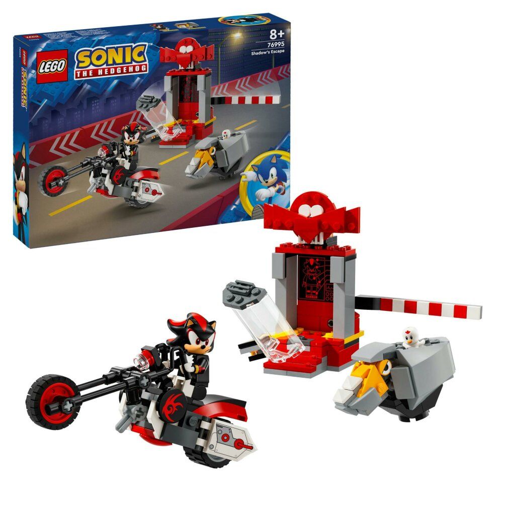 LEGO Sonic the Hedgehog 76995 La Fuga di Shadow the Hedgehog con Moto Giocattolo per Bambini 8+ Ann