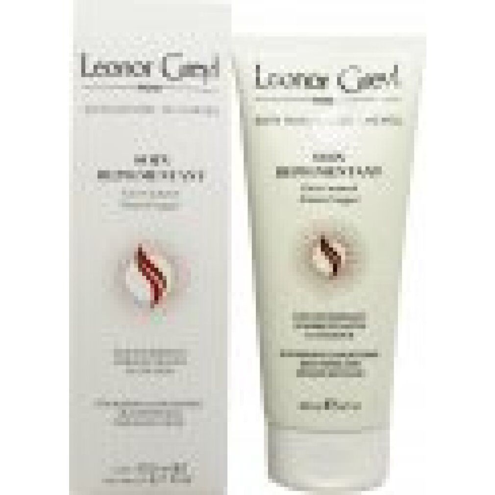 Prodotto e confezione Leonor Greyl. Soin Repigmentant, rame naturale. Scritta: Nourishing conditioner beautifies and enhances color.