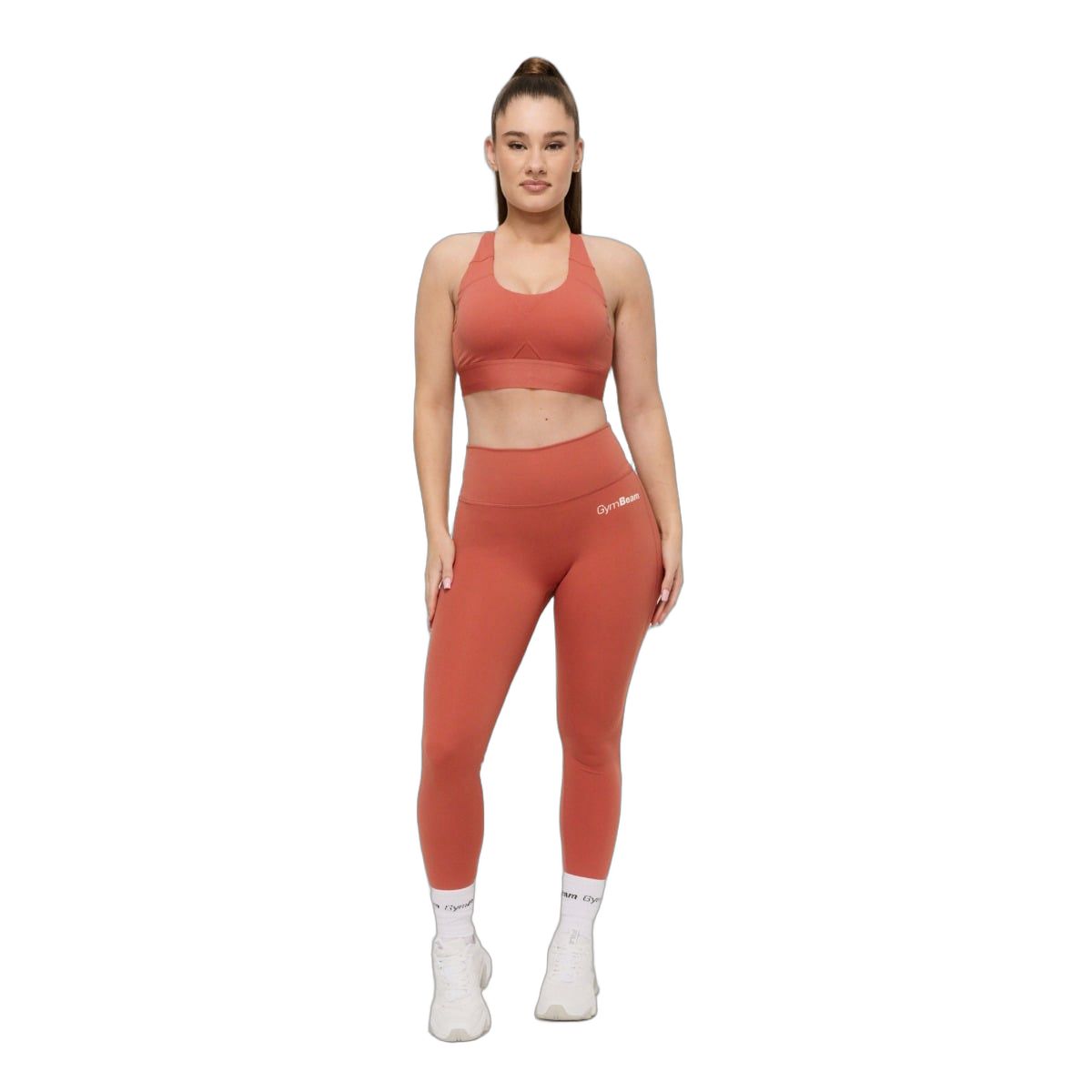 GymBeam Reggiseno sportivo Limitless con spalline regolabili Cinnamon