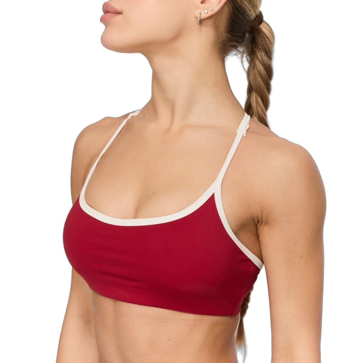 GymBeam Reggiseno sportivo donna Varsity con imbottiture rimovibili rosso