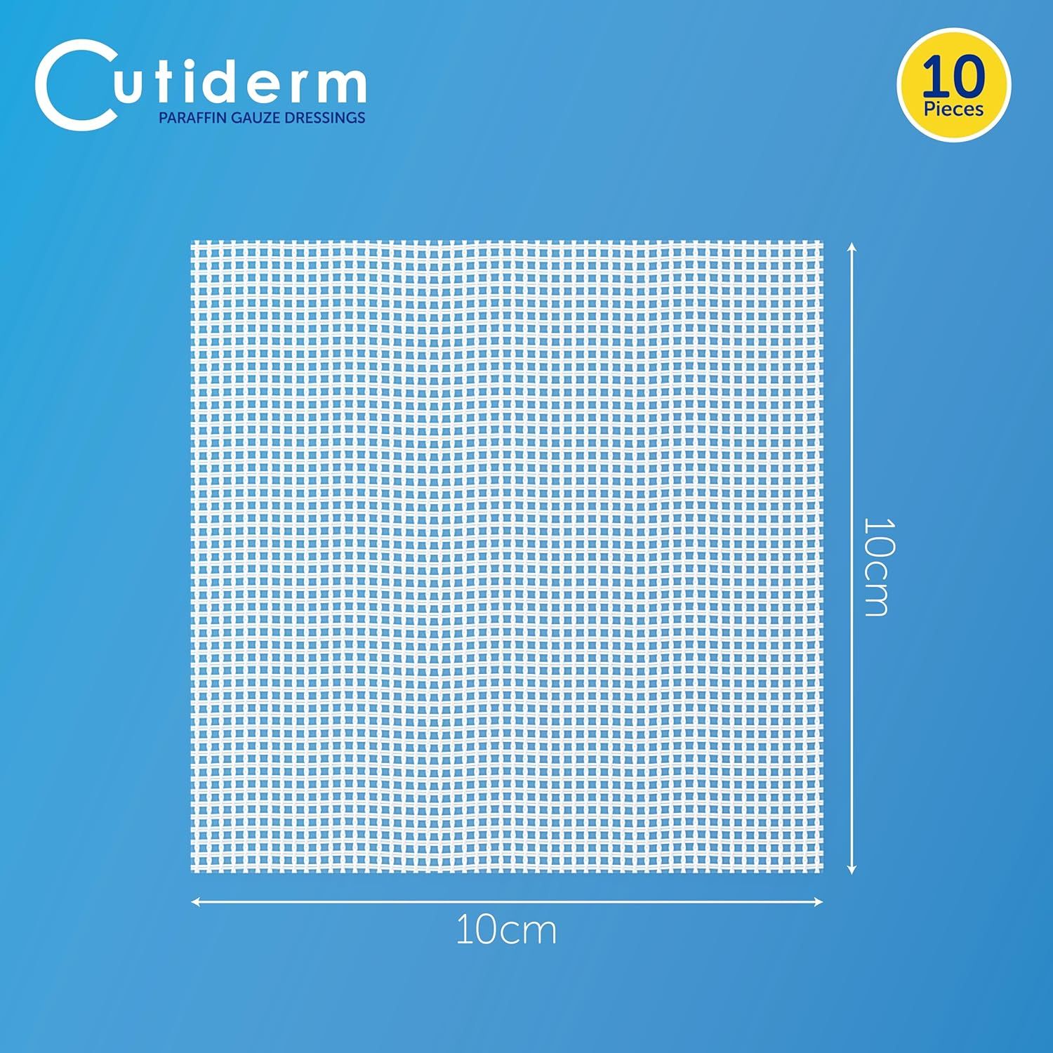 Compresse sterile in garza paraffinata 10 cm x 10 cm Cutiderm