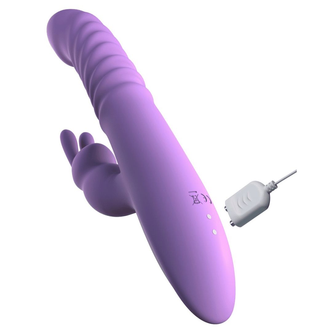 Vibratore a spinta "Her Spinting Silicone Rabbit", con funzione di riscaldamento | Fantasy For Her