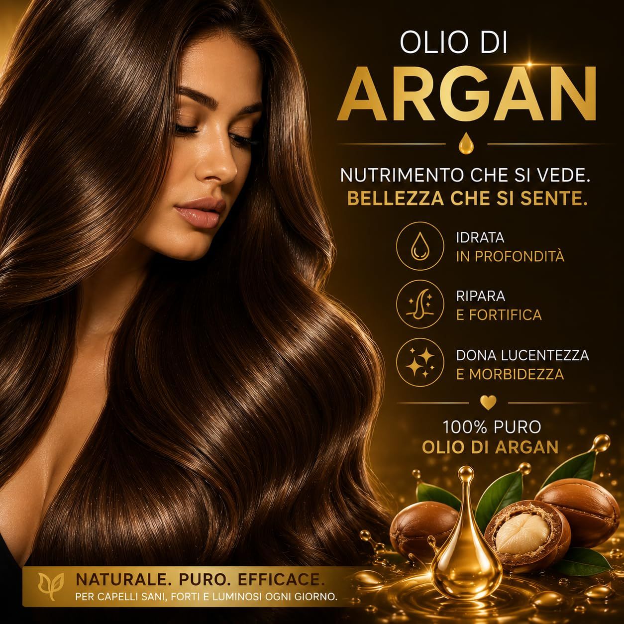 KARSEELL Siero per Capelli con Olio di Argan Idratante Riparatrice Anticrespo Brillantezza