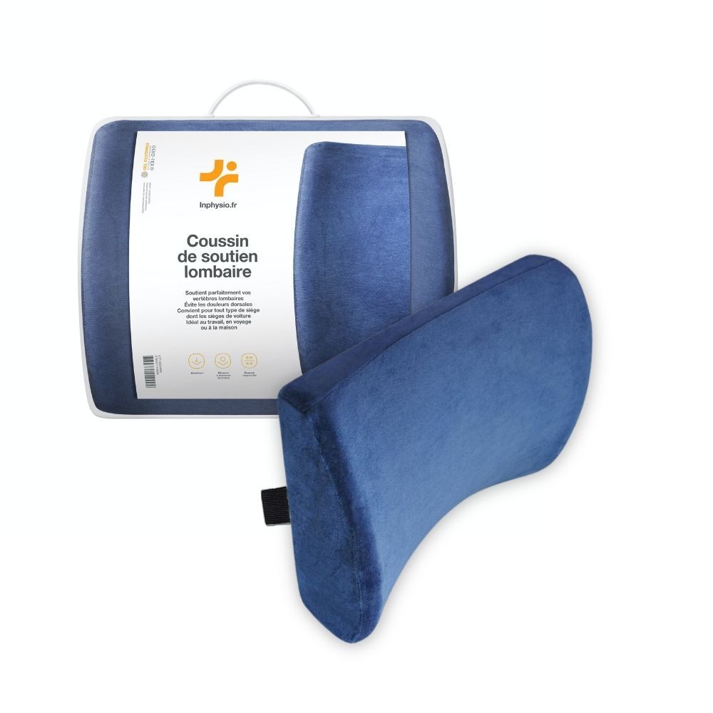 INPHYSIO Cuscino Lombare con Cintura di Fissaggio, Supporto Morbido