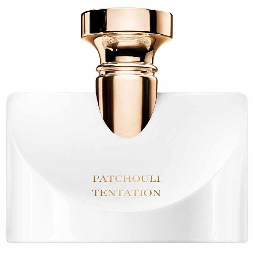 Bvlgari Splendida Patchouli Tentation Eau de Parfum flacone tappo dorato.