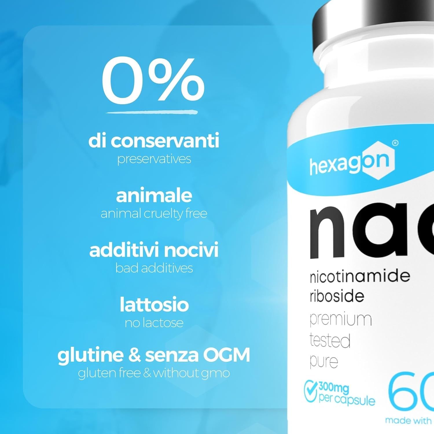 Hexagon NAD+ Nicotinamide Riboside Chloride Capsula