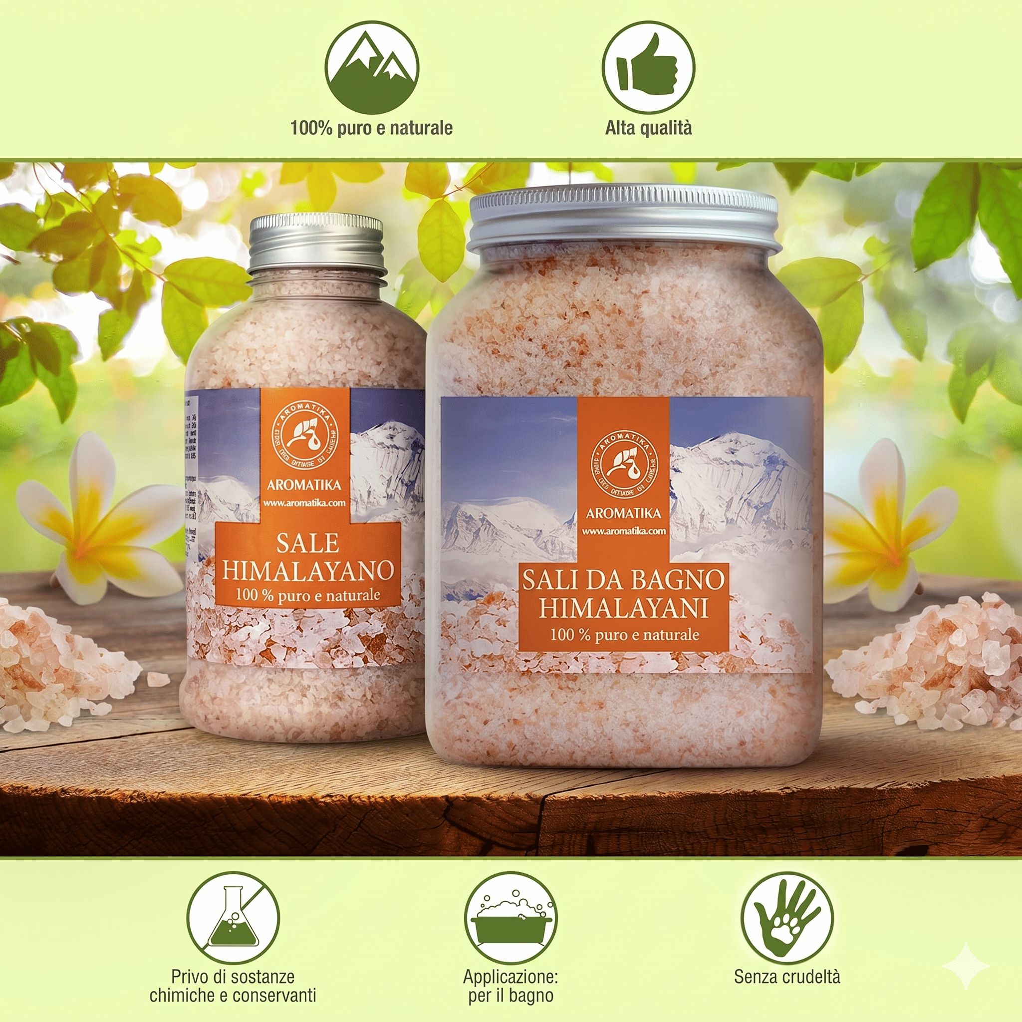 AROMATIKA Sale dell’Himalaya – sale rosa cristallino