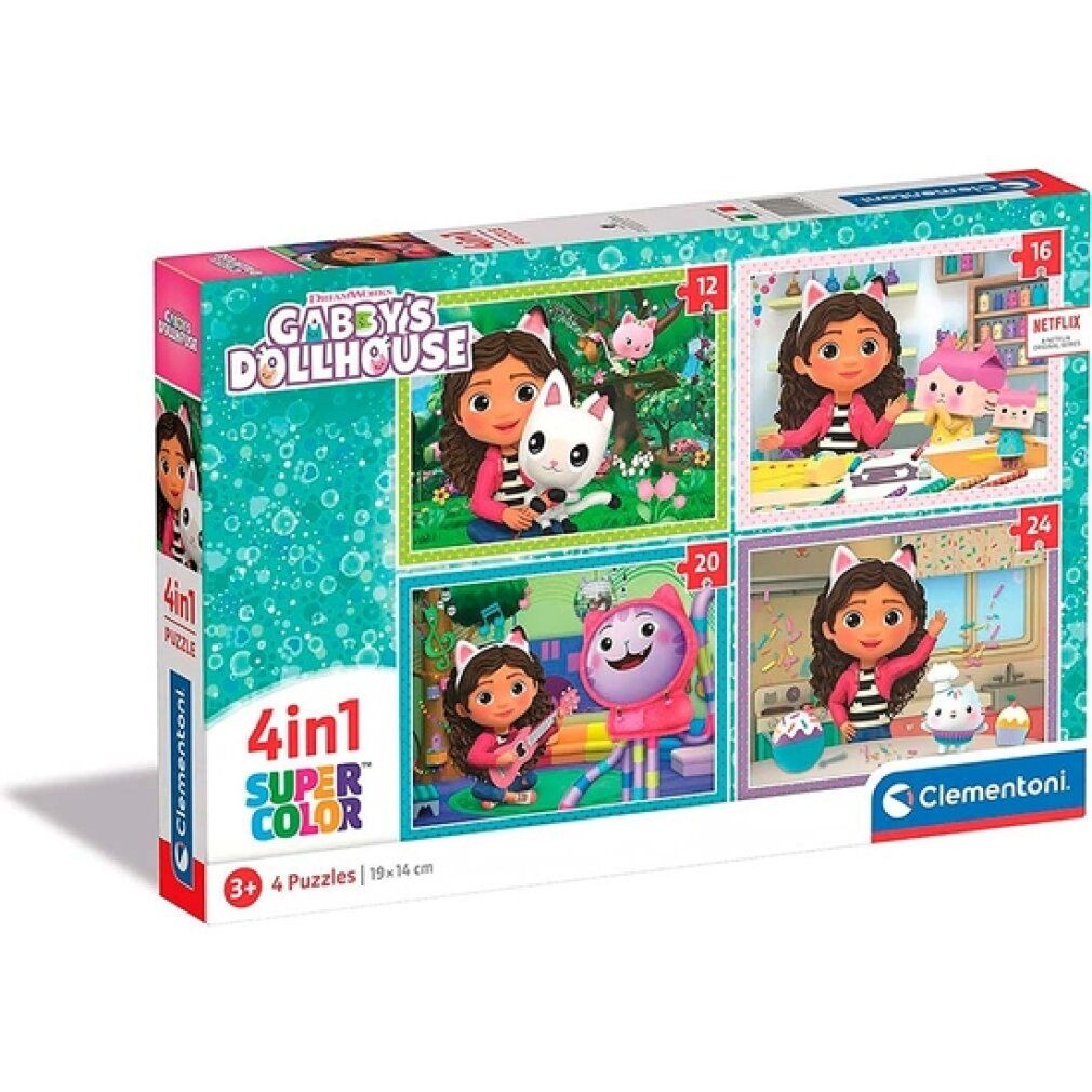 4 Puzzle in 1 - Gaby's Dollhouse