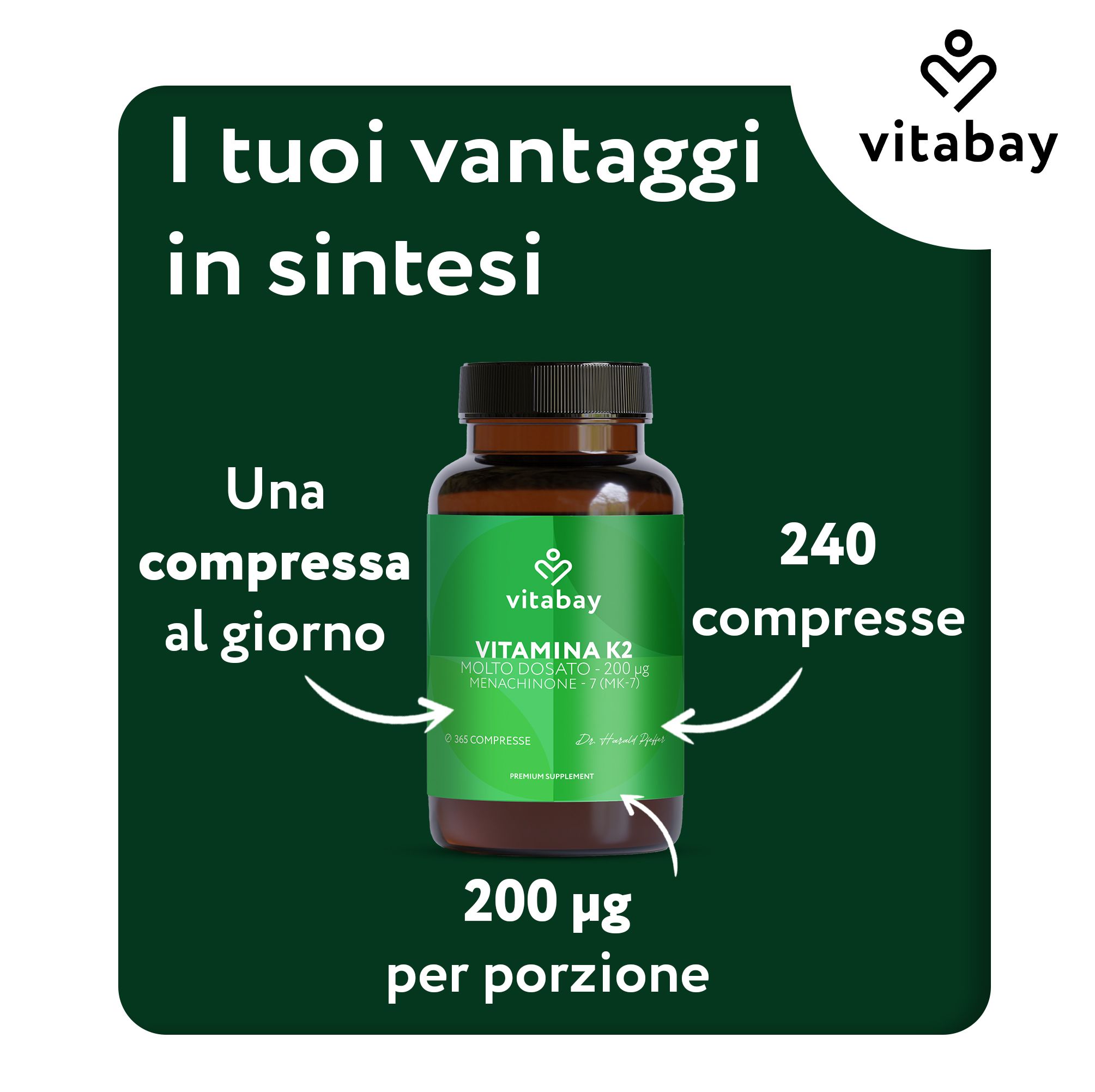 Vitabay: Esperienza medica, valori familiari, senza test animali, sostenibile.