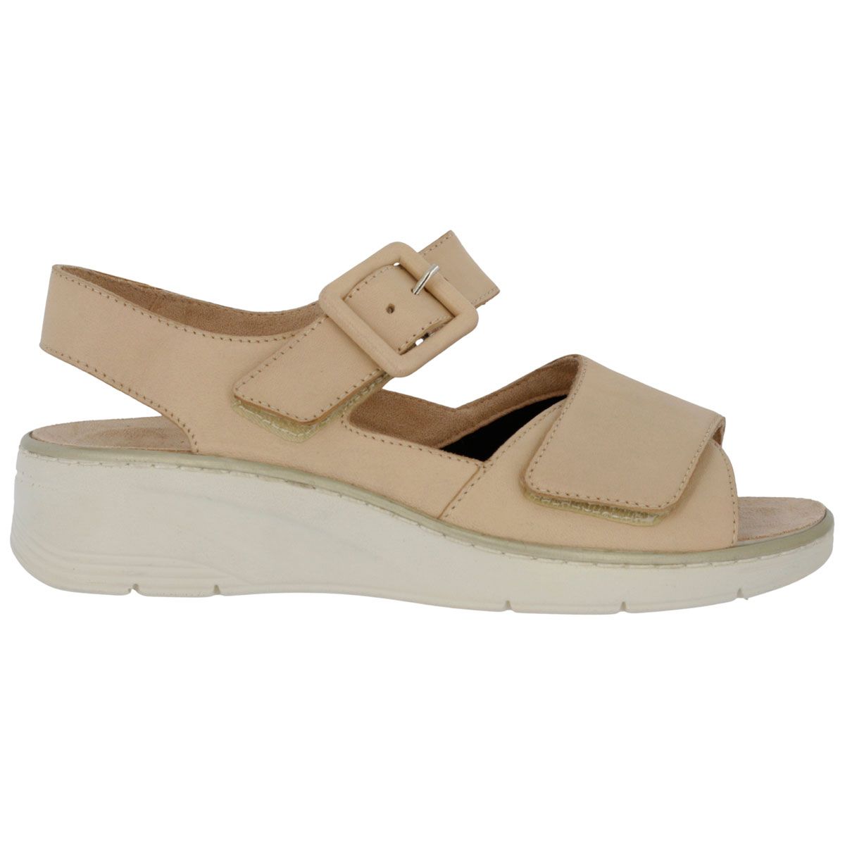 Hergos H5801 - Sandalo in pelle e tessuto elasticizzato con plantare estraibile