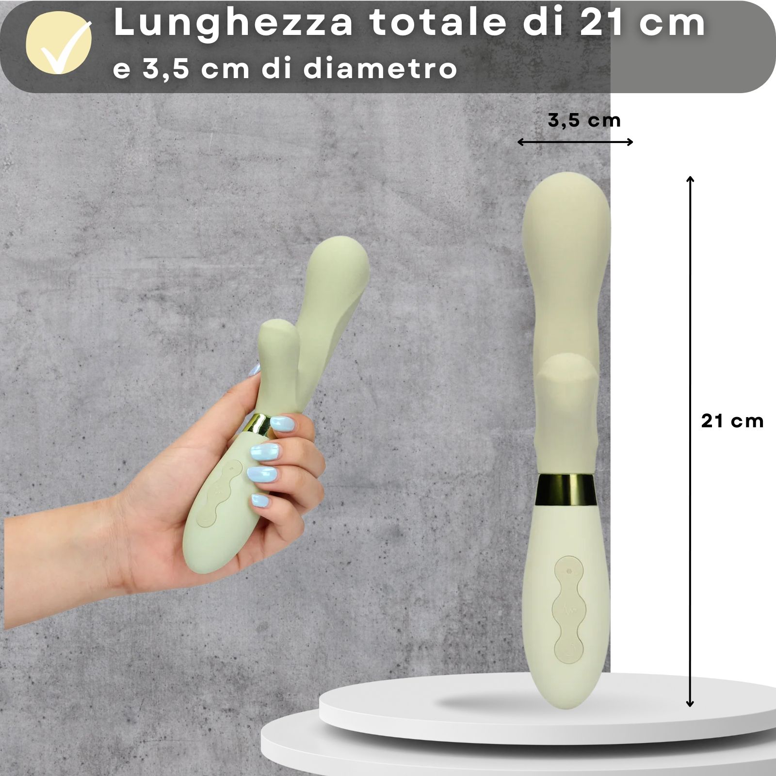 Lovelyness – vibratore del punto G con stimolazione del clitoride “Misty Green”