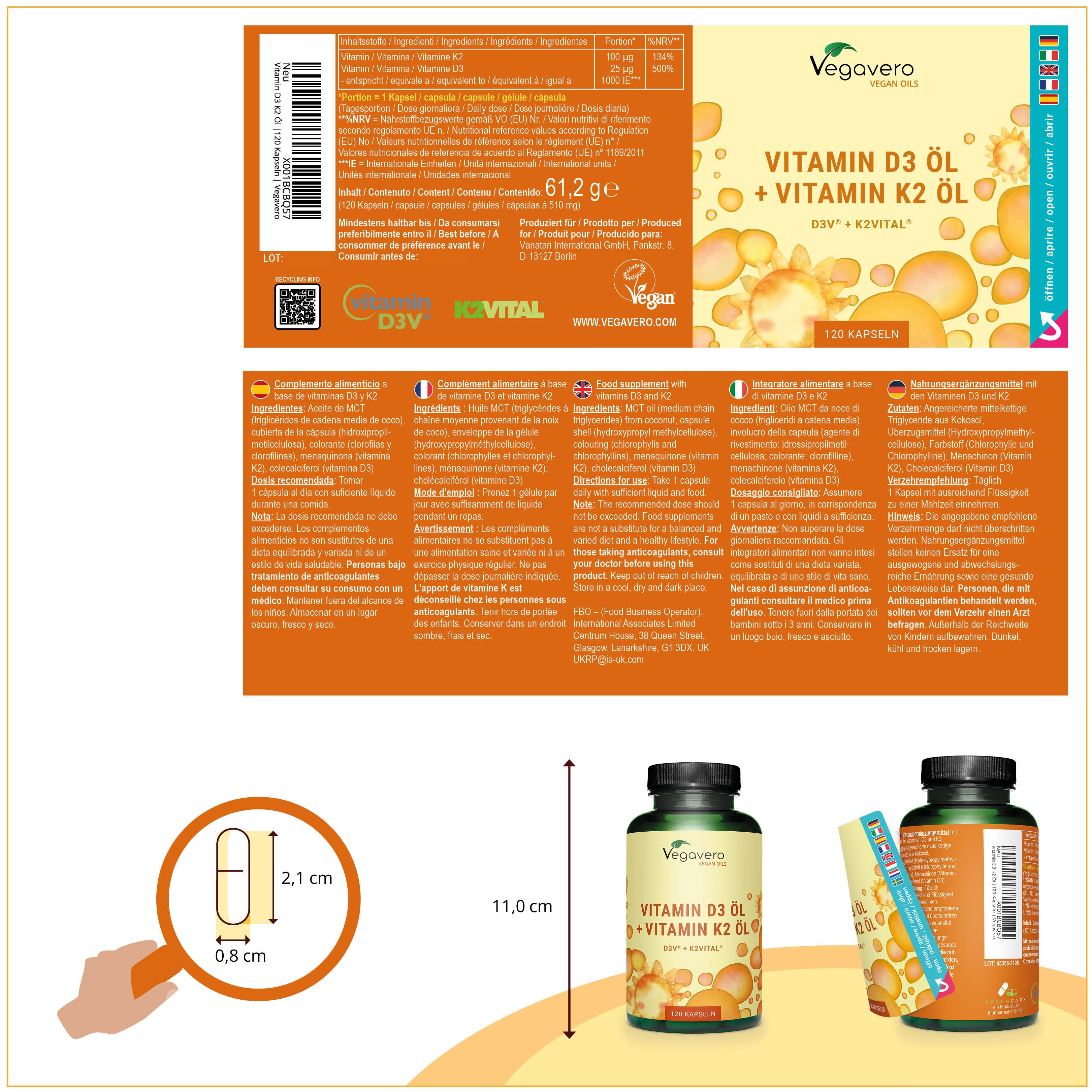 VEGAVERO Vitamina D3 + K2