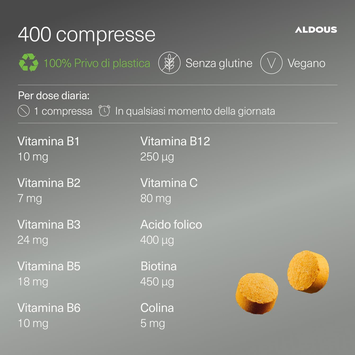 Aldous Compresse di Complesso di Vitamine B con Vitamina C