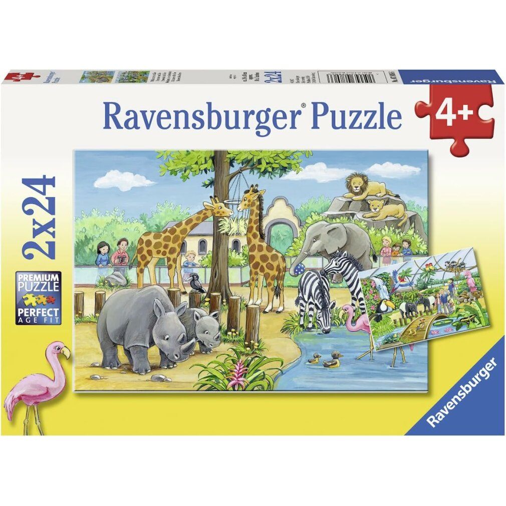 Puzzle per bambini Benvenuti allo zoo (2x 24 pezzi)