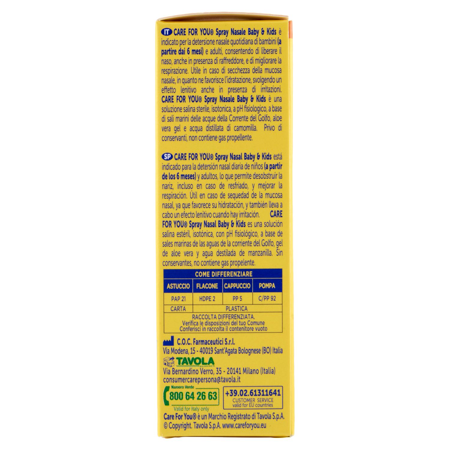 Care For You Spray Nasale Baby & Kids, 20 ml.