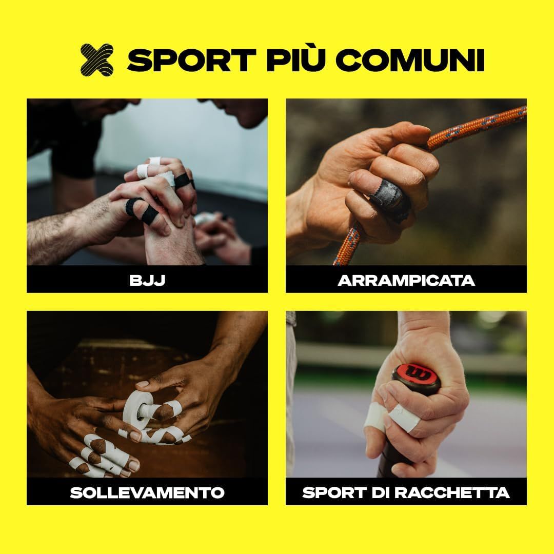 SPORTTAPE Tape da Arrampicata 1,25 cm x 10 m - Bianco