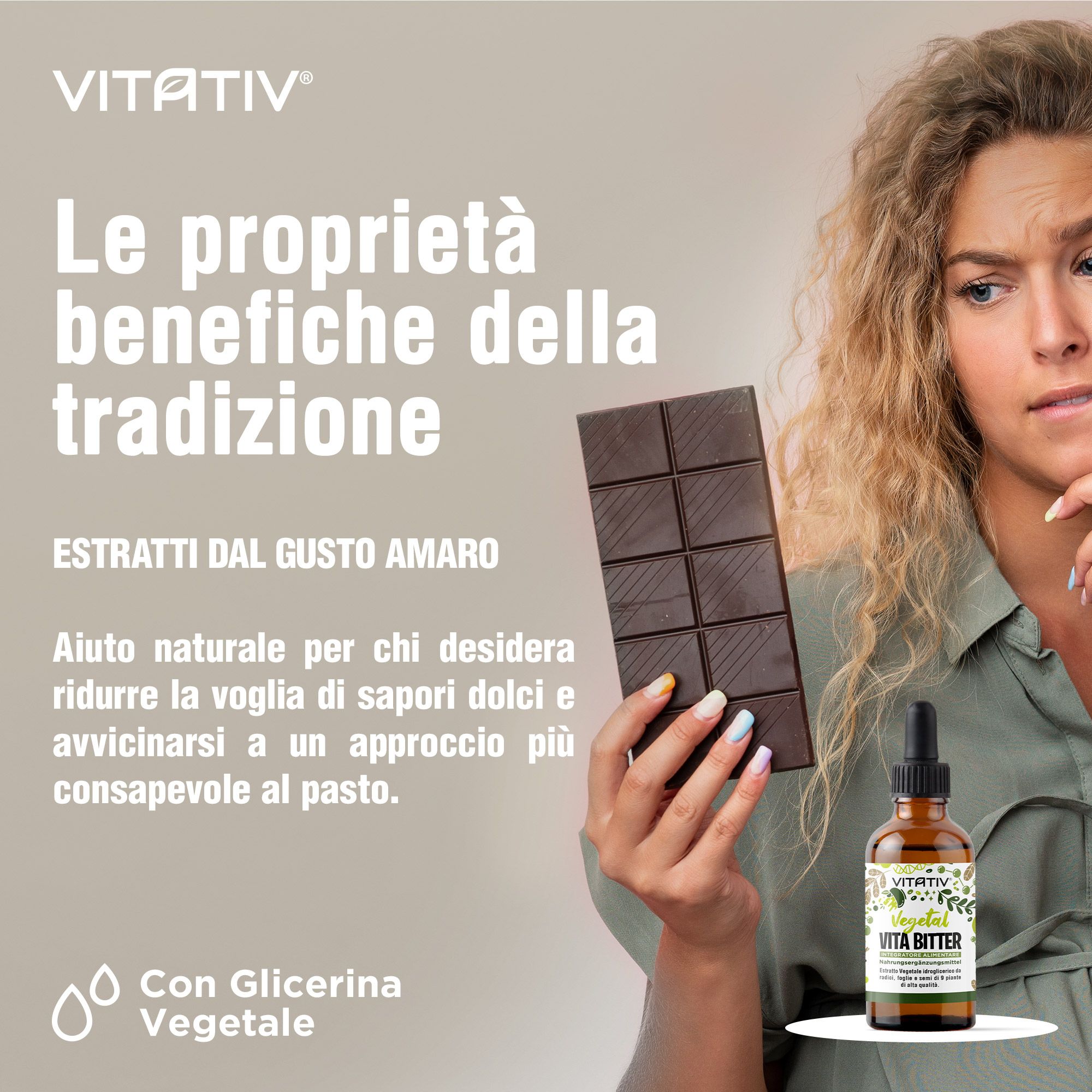 Vitativ® Vita Bitter | Integratore Amaro Forte, 9 Estratti da Piante con Carciofo, Genziana, Zenzero