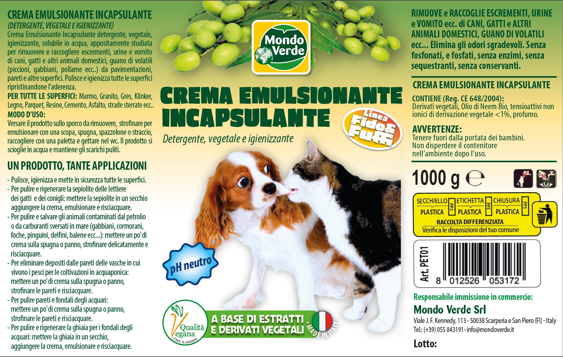 Mondo Verde - Crema Emulsionante Incapsulante