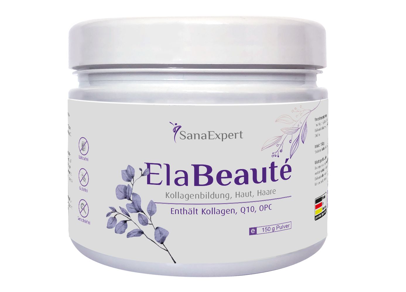 SanaExpert ElaBeauté – polvere di collagene Verisol® con coenzima Q10, biotina, OPC e vitamine