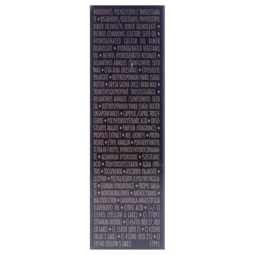 Confezione blu scuro con ingredienti bianchi. Testo: Ingredienti, Polyglceryl-2 Triisostearate, Ricinus Communis, Hydrogenated Castor Oil.