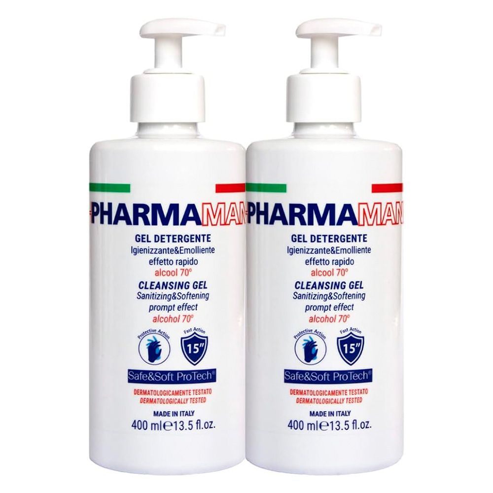 PHARMAMANI - Gel Igienizzante Mani con Dosatore - 70% Alcool Dermatologicamente Testato