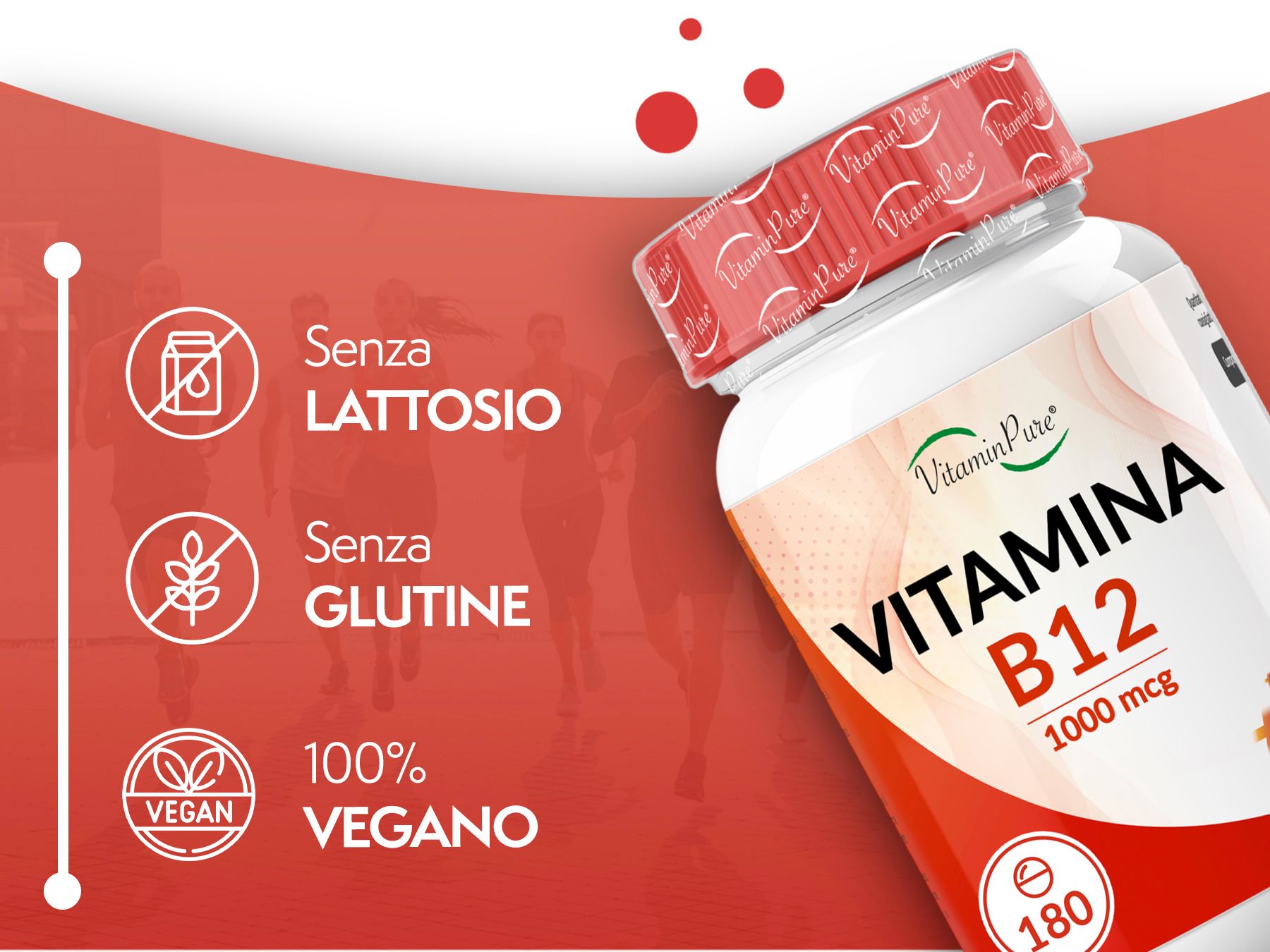 VitaminPure® Vitamina B12 Alto dosaggio 1000 mcg