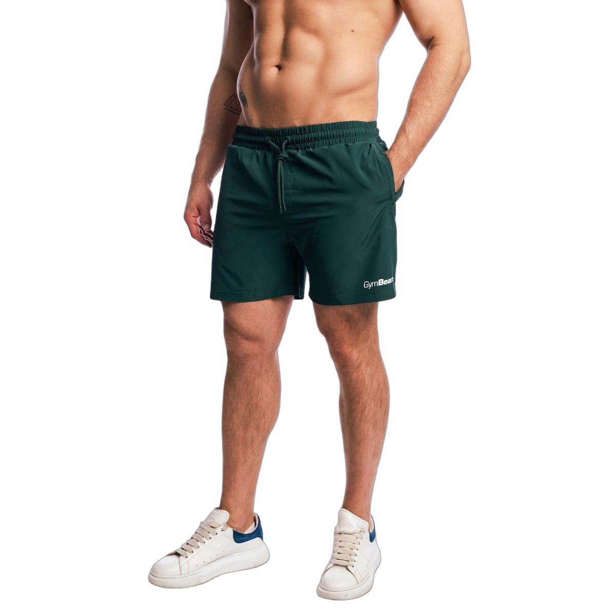 GymBeam Pantaloncini uomo regular, vita elasticizzata, tasche zip modello Forest