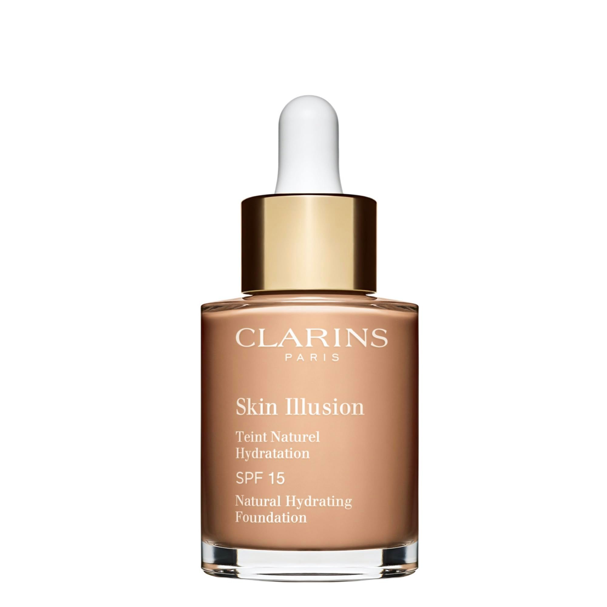 Clarins Skin Illusion Fondotinta Liquido Idratante SPF 15, 108 Sand, 30 ml
