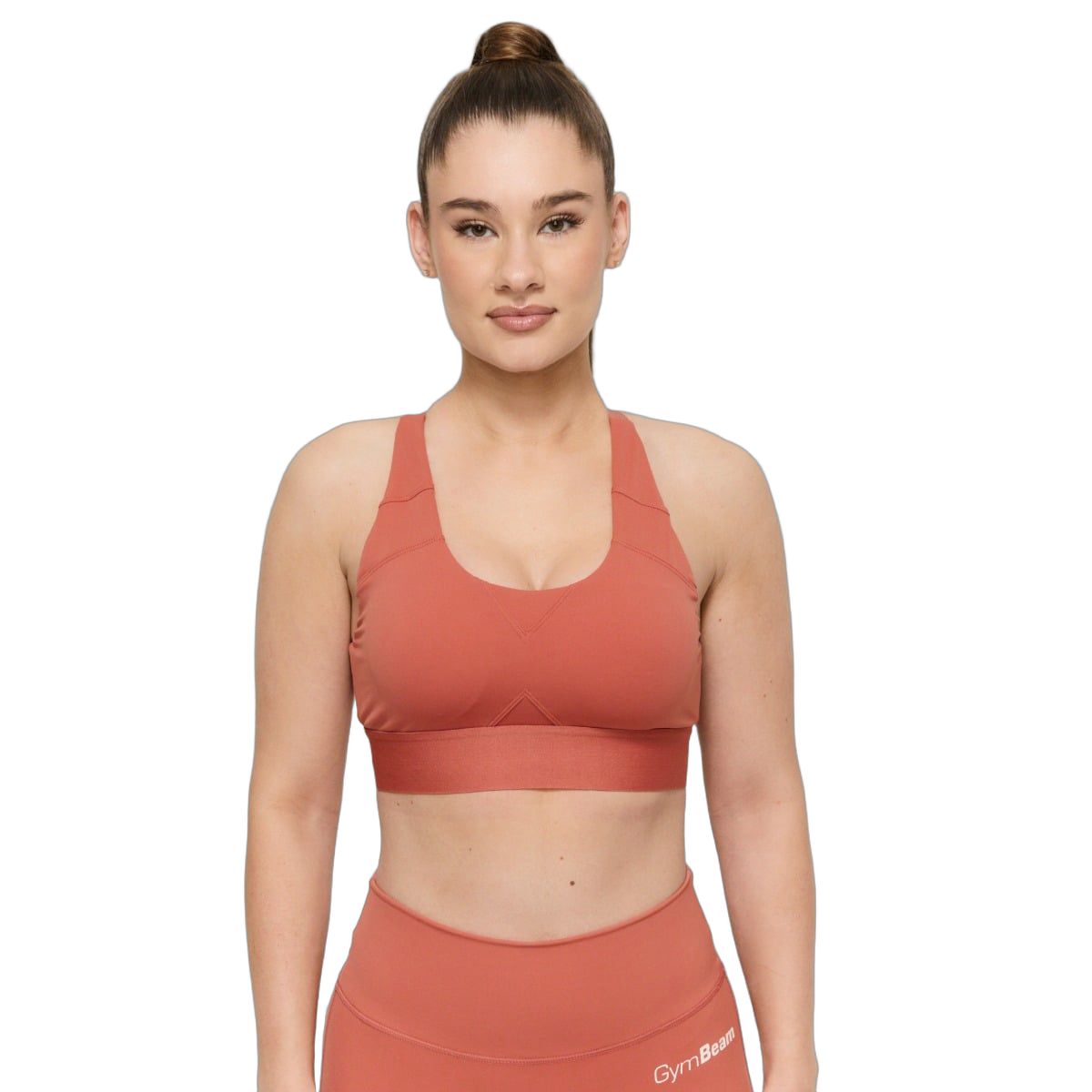 GymBeam Reggiseno sportivo Limitless con spalline regolabili Cinnamon