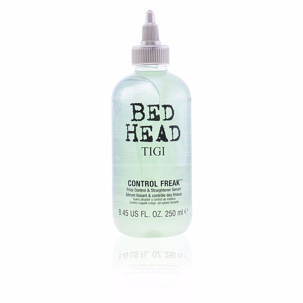 Flacone trasparente di siero. Scritta: Bed Head TIGI Control Freak. Contenuto: 250 ml.