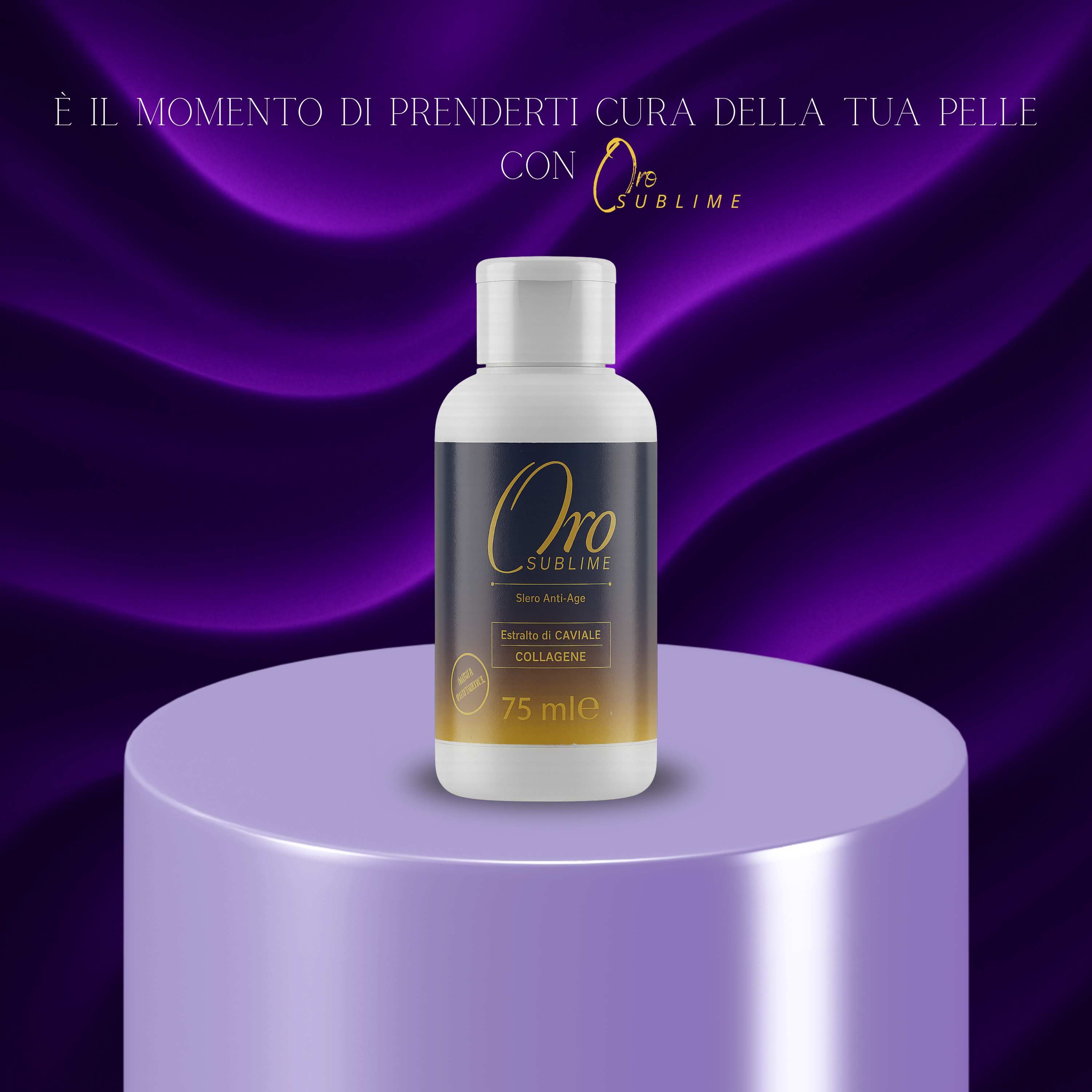 Aloha Labs Oro Sublime - Crema Siero Anti-Age Rigenerante con Collagene, Oro e Caviale - 75ml