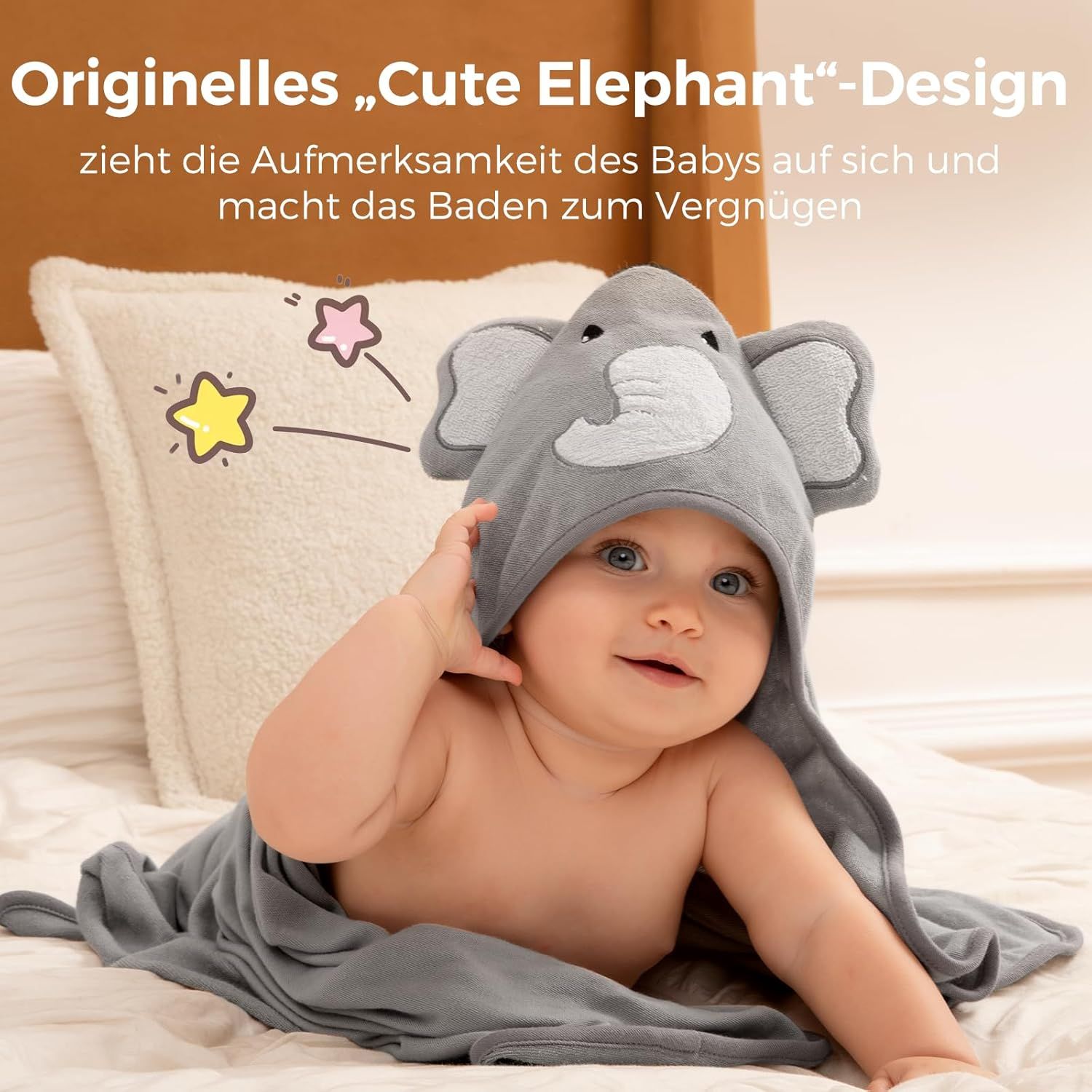 Set di asciugamani da bagno per bambini Momcozy, set di asciugamani per neonati